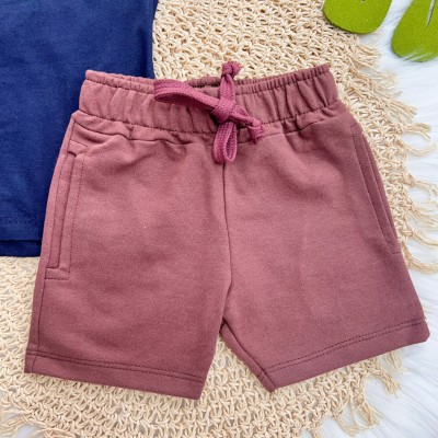 Conj. Camiseta Never Stay the Same e Bermuda - Marinho e Bordô